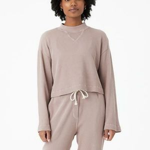 Back Beat Co. Mini Waffle Bell-Sleeve Top